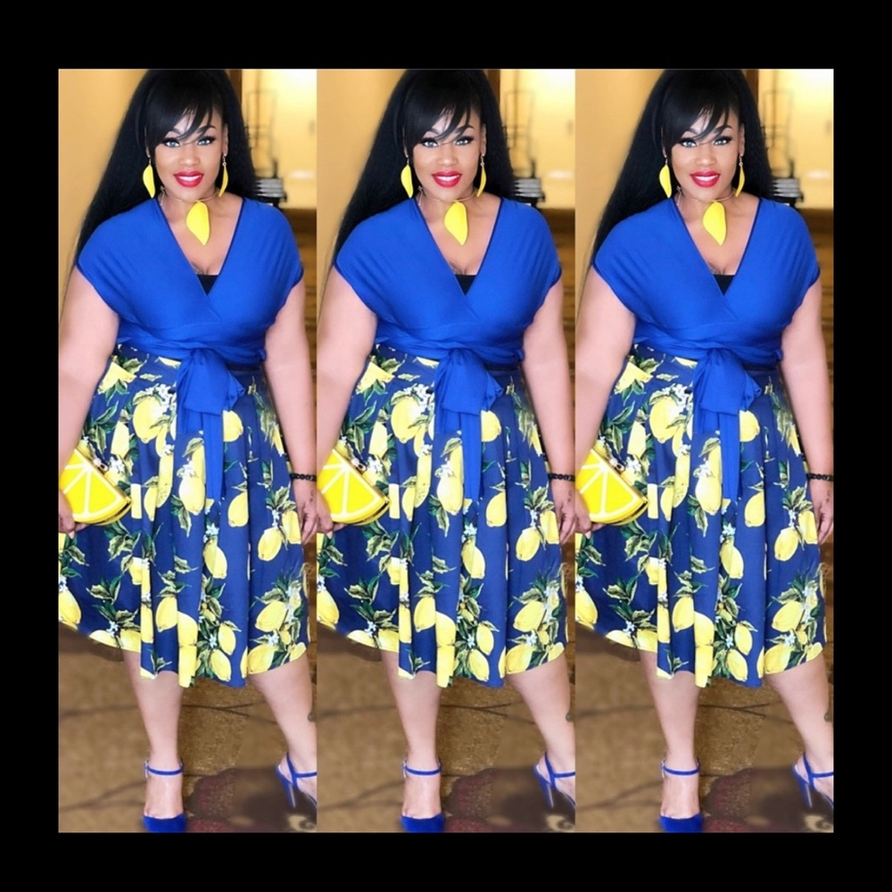 COPY - Lemon print skirt - Picture 1 of 7